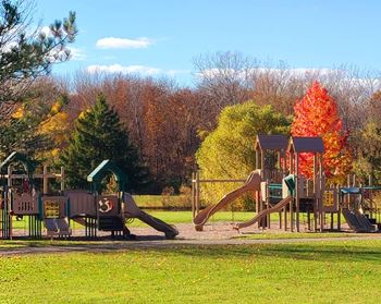 Black Creek Park playground on a beautiful fall day